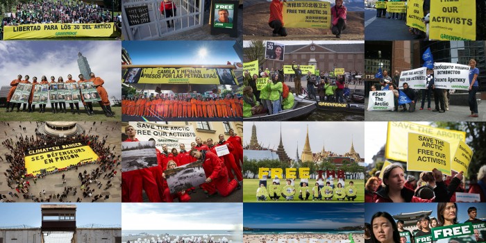 Los activistas del Ártico son <br/>amnistiados por el parlamento ruso