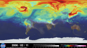 NASA muestra cómo se ve mueve el CO2 en la Tierra
