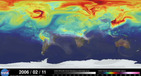 NASA muestra cómo se ve mueve el CO2 en la Tierra